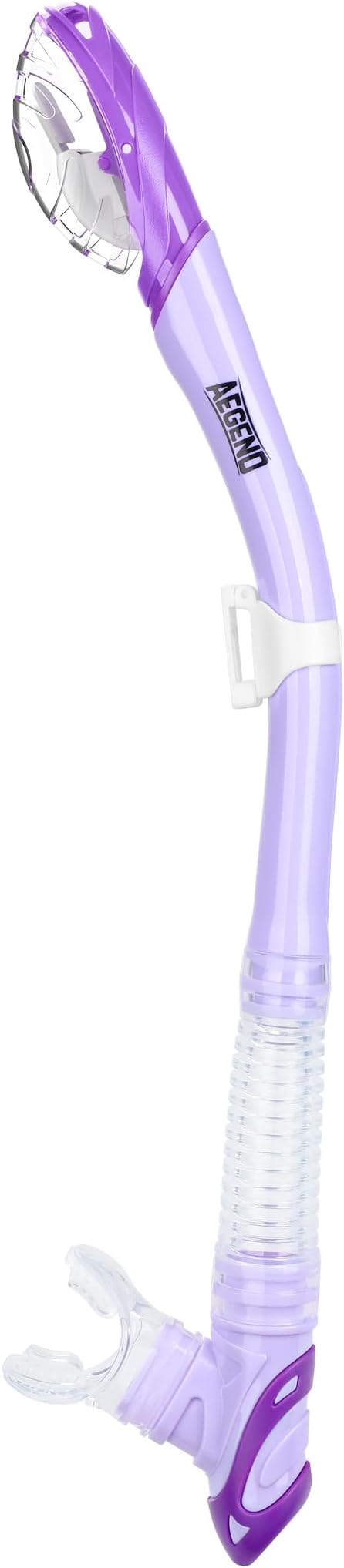 Aegend Dry Snorkel, Dive Mask Easy-Breath Free Diving Snorkel for Snorkeling Scuba Diving Freediving Swimming, with Top Dry Valve and Food-Grade Silicone Mouthpiece-StrideForce Fitness