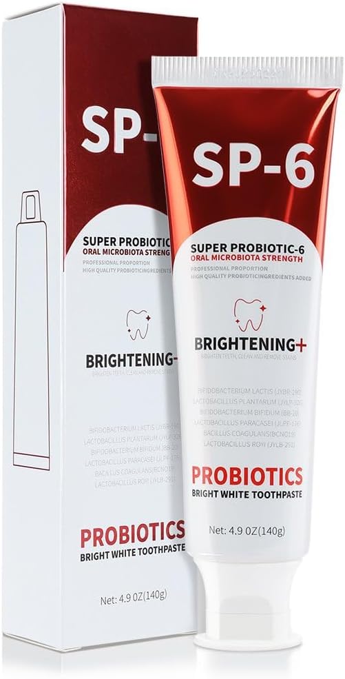 SP 6 Probiotic Whitening Toothpaste - Upgraded Probiotic Formula - Brighten Your Smile & Strengthen Oral Health