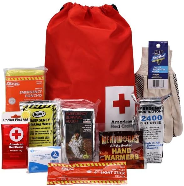 Officially Licensed Product, Car First Aid Survival Kit for Winter, 27 Piece Emergency Medical Supplies to Clean and Treat Minor Injuries, Keep Warm, and Signal for Help-StrideForce Fitness