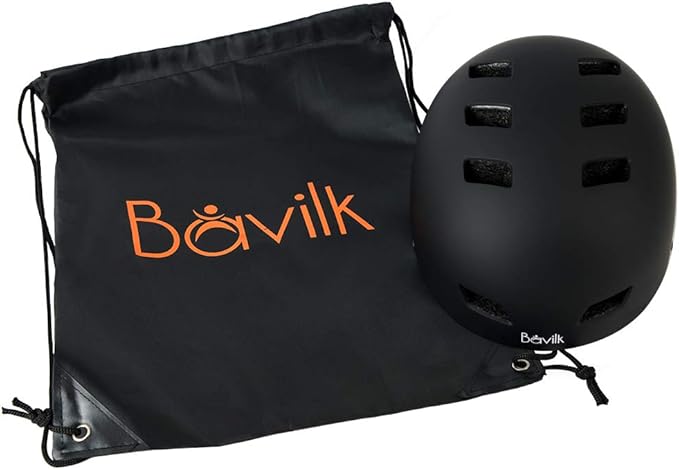 Bike Helmet 3 Sizes for Teenager Kids Youth Adults,Bavilk Skateboard Helmet Adjustable Multi-Sport Bicycle Cycling Scooter Roller Skate Inline Skating Rollerblading for Girls Boys Women Men Teen-StrideForce Fitness