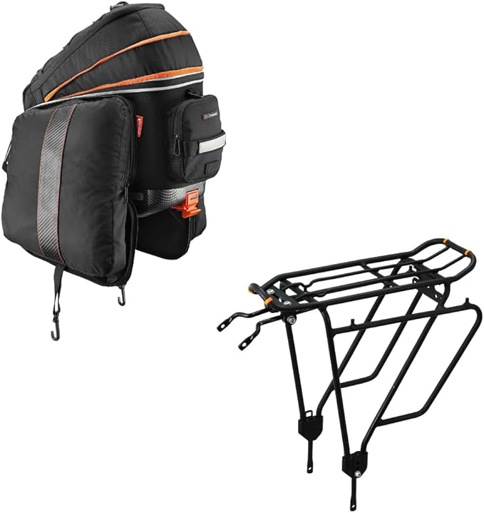 Ibera PakRak Touring Bicycle Seatpost/Disc/Non/Disc Rack and Quick Release Bag-StrideForce Fitness
