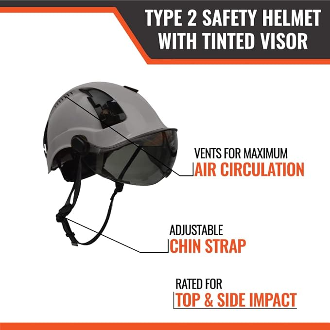 Malta Dynamics APEX Type 2 Safety Helmet – OSHA and ANSI Z89.1 Compliant Safety Hard Hats for Construction Workers and Vented Helmet for Head Protection-StrideForce Fitness