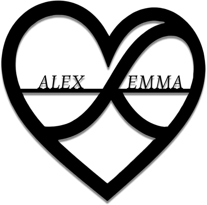 Personalized Wedding Metal Name Sign | Custom Wall Art Gifts for Couples | Custom Metal Signs |Engagement Gift | Anniversary Wedding Date Sign | Bedroom Decor for Couples-StrideForce Fitness