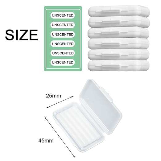 Braces Orthodontic Wax Dental Ortho Wax for Teeth Braces Invisalign, Unscented, 6 Pack
