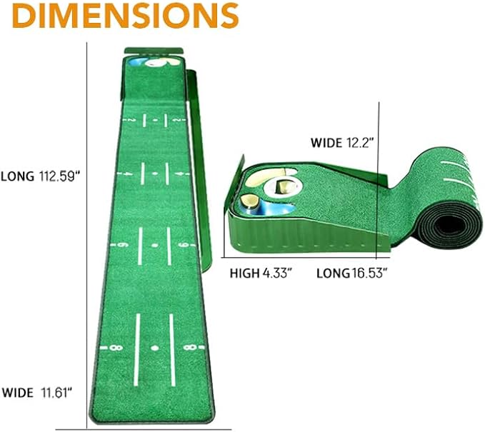 Golf Putting Mat for Various Skill Levels-StrideForce Fitness