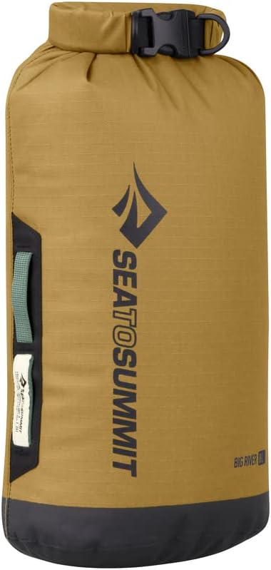 Sea to Summit Big River Dry Bag, Heavy-Duty Dry Storage, 8 Liter, Gold Brown-StrideForce Fitness