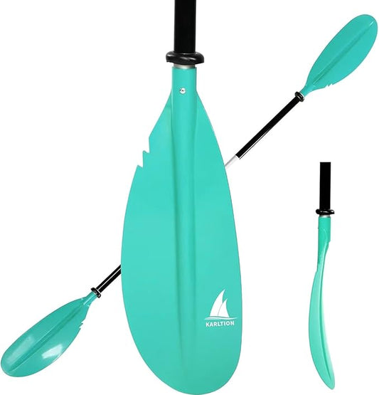 Kayak Paddle - Adjustable 2 Pieces Aluminum Alloy Shaft with Glass Fiber Blade for Surfing,Oar Fishing Easy Packable Travel-StrideForce Fitness