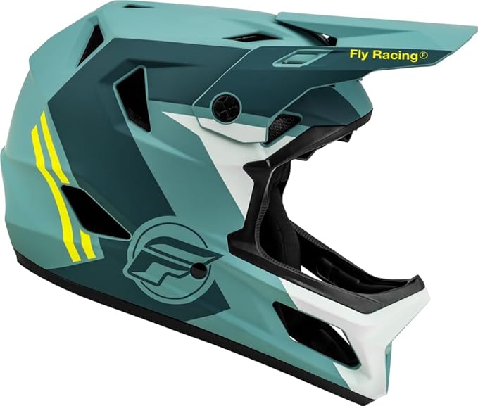 Fly Racing Rayce Full-Face Mountain Bike/BMX Helmet – ASTM F1952 DH Certified, CPSC 1203, CE EN1078, Poly-Alloy Shell, TFV Ventilation, Removable Liner-StrideForce Fitness