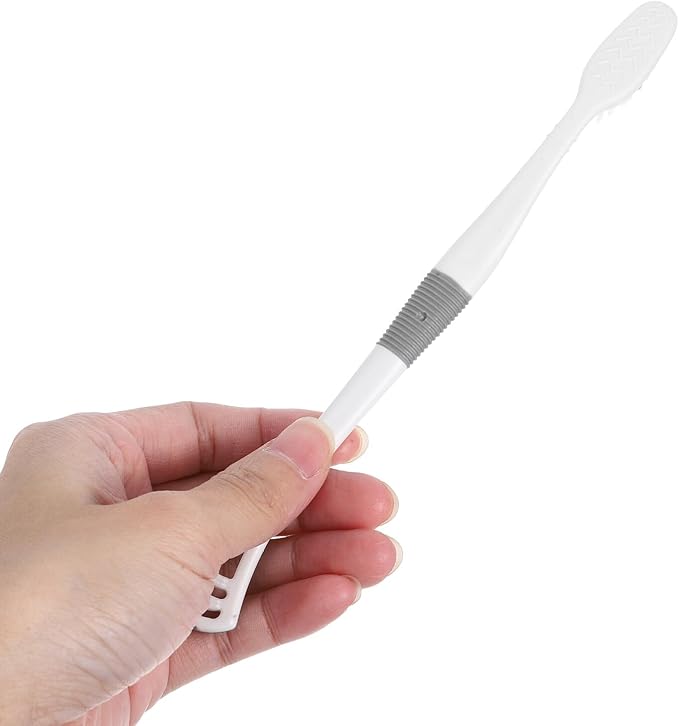 balacoo 8pcs Dual-Head Adult Toothbrush and Tongue Scraper Oral Care Kit Soft Silicone Bristles for Teeth and Tongue Cleaning at Home and Travel