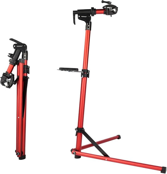 Bike Repair Stand -Shop Home Bicycle Mechanic Maintenance Rack，bike rack (red（two legs）)-StrideForce Fitness
