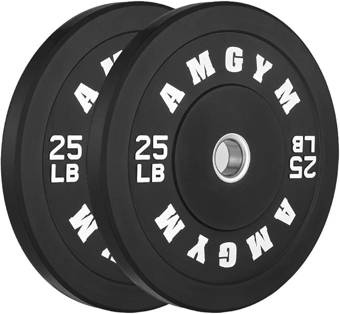2 Inch Bumper Plates，10-500lbs，Barbell Rubber Olympic Weight Plates Set for Home Gym, Strength Training & Weight Lifting, Multiple Options Colors-StrideForce Fitness