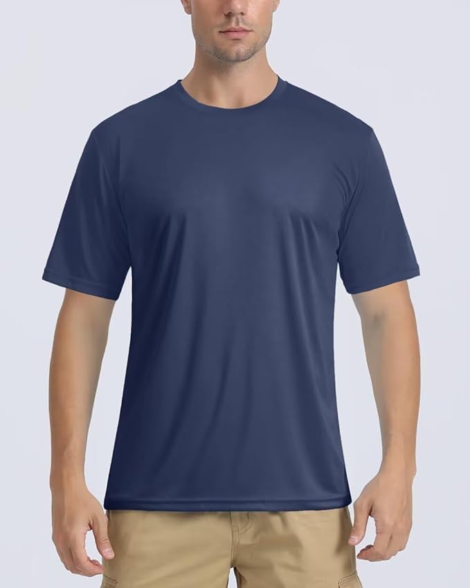 Boladeci Men's Swim Shirt Short Sleeve UPF 50+ Sun Protection SPF UV Moisture Wicking Lightweight Quick Dry Rash Guard-StrideForce Fitness