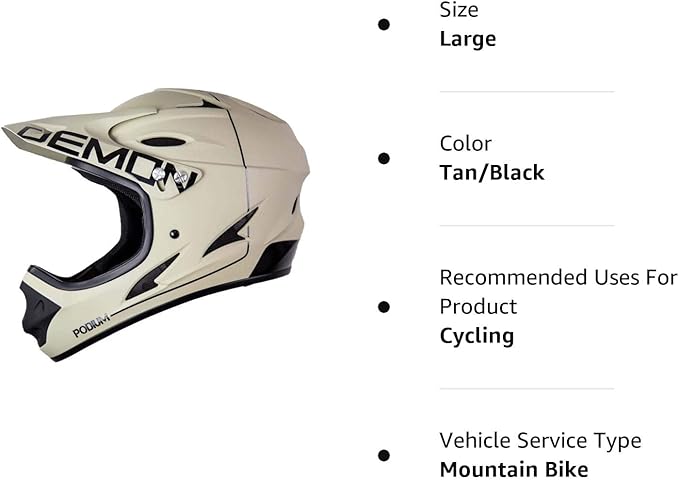 Demon United Podium Fullface Bike Helmet- 13 Vents- Lightweight- Breathable-StrideForce Fitness