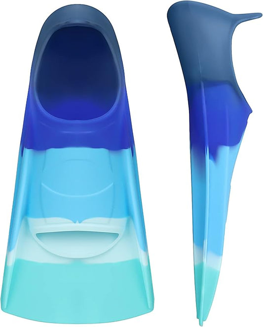 Gintenco Swim Fins, Kids Swim Training Fins for Lap Swimming, Travel Size Flippers with Mesh Bag, Silicone Swimming Fins for Kids Teens Adults Women Men-StrideForce Fitness