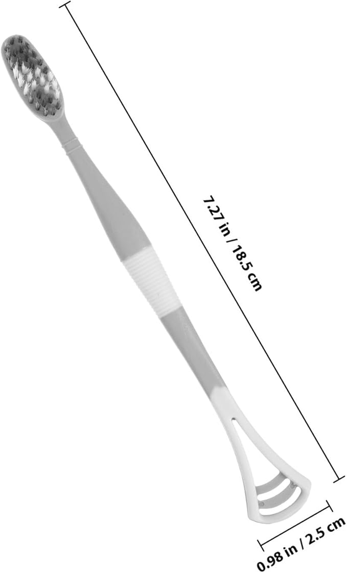 Ciieeo Silicone Tongue Scraper Toothbrush Set 8pcs Soft Bristles Dual-Head Toothbrush with Tongue Cleaner for Adults Travel Oral Care Tool