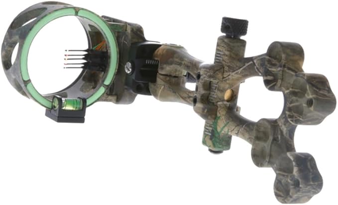TRUGLO VEROS 5-Pin Durable Ultra-Bright Lightweight Micro-Adjustable Archery Hunting Bow Sight with Decreasing Diameter Pins Design & Large Circular Field of View - for Right & Left-Handed Shooters-StrideForce Fitness