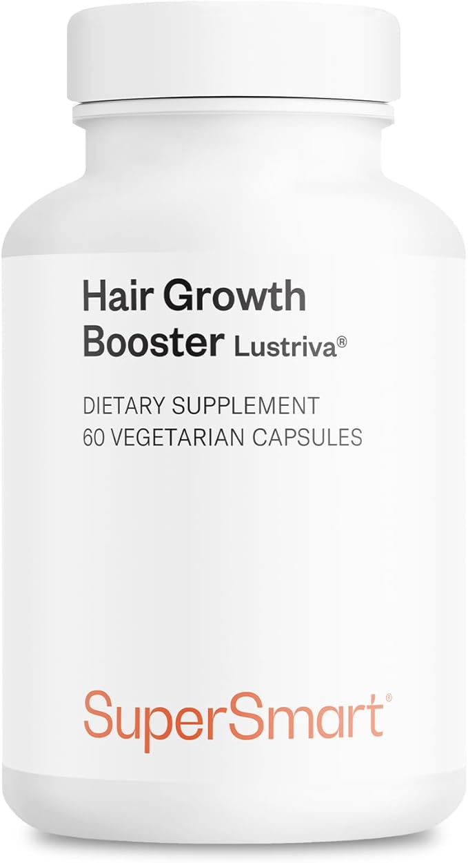 Supersmart - Hair Growth Booster 160mg per Day (Lustriva Supplement) - Biotin 40x More Soluble | Non-GMO & Gluten Free - 60 Vegetarian Capsules-StrideForce Fitness