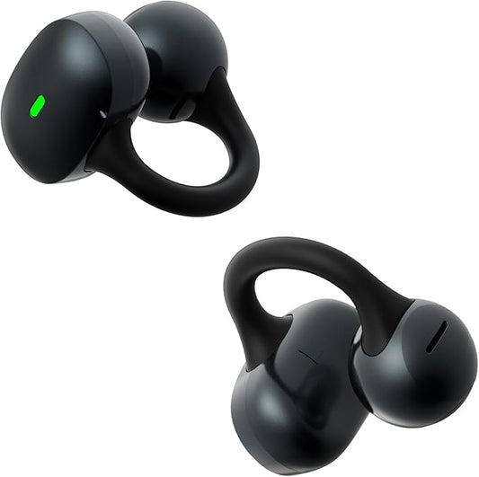 Open Ear Earbuds, Clip-On Earbuds Wireless Bluetooth, Ear Clip Bluetooth Headphones, Lightweight Comfort, Ergonomic Secure Fit for Small Ears, Ultra Open Audio, Waterproof, 40H Playtime-StrideForce Fitness