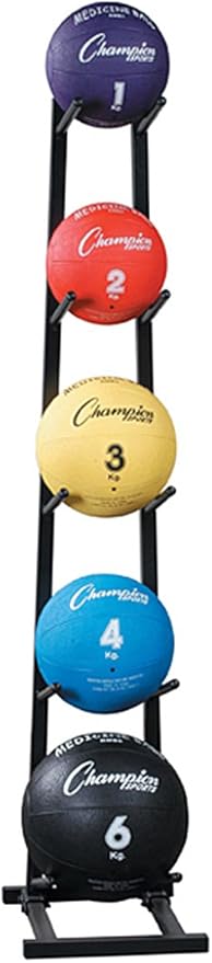 Champion Sports Medicine Ball Storage – Durable Trees & Racks, Multiple Styles, Sizes & Color Options for Organizing Medicine Balls in Home Gym or Fitness Facility-StrideForce Fitness