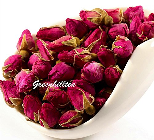 Greenhilltea Premium Dried Rose Buds Rosebud Flower Herb Loose Leaf Tea Fragrant Natural Healthy Herbal Tea 3 OZ-StrideForce Fitness