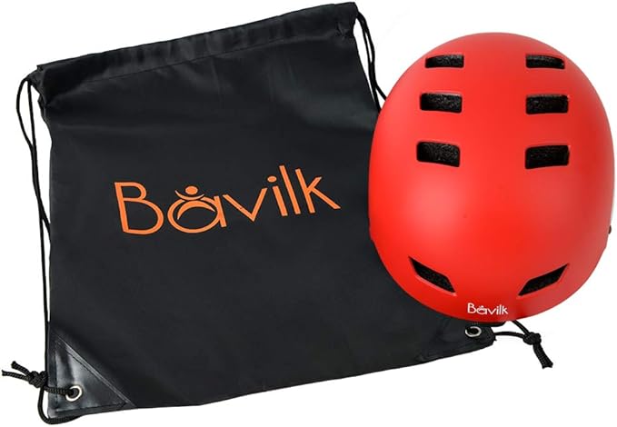 Bike Helmet 3 Sizes for Teenager Kids Youth Adults,Bavilk Skateboard Helmet Adjustable Multi-Sport Bicycle Cycling Scooter Roller Skate Inline Skating Rollerblading for Girls Boys Women Men Teen-StrideForce Fitness