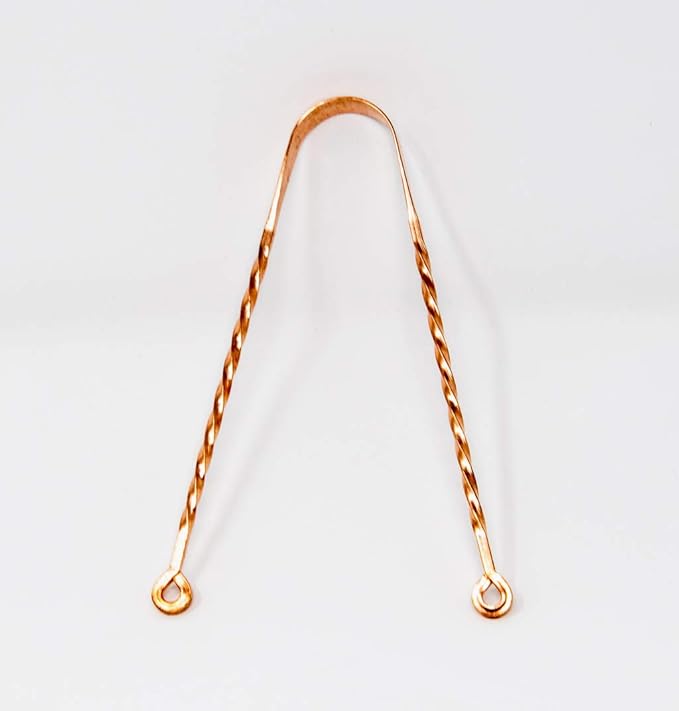 Wonder Care – Copper Tongue Cleaner Couples Pack | Copper Twister Cleaner | Tongue Cleaner Scraper for Adult | Ayurvedic Combo Pack Tongue Cleaner Scraper