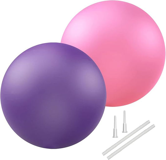 Soft Pilates Ball 9 Inch, Ideal Small Exercise Ball Between Knee Squeeze for Physical Therapy Yoga Core Medicine Abs Pt Bouncy, Mini Rubber Fitball Barre Workout Equipment for Women Men Kid Toddler-StrideForce Fitness