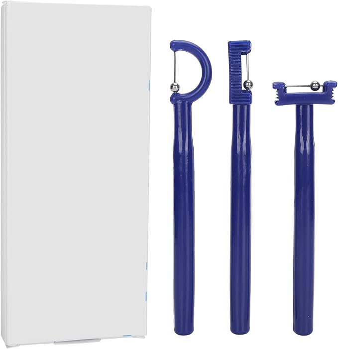 3PCS Tongue Tip Exercise Set, Speech Tools Oral Muscle Training Tool, Tongue Retaining Device for Oral Salivation, Drooling, and Dysphagia