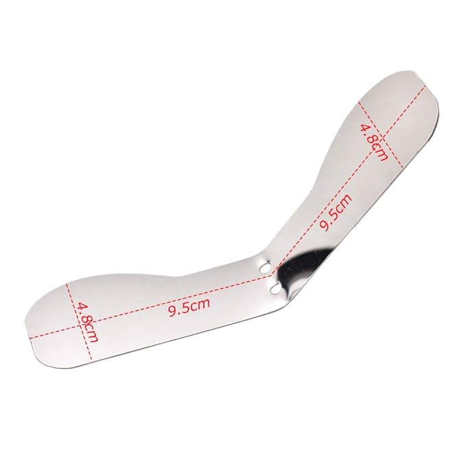 Angzhili 1 piece Dental Photography Mirrors Dental Orthodontic Mirror Stainless Steel Single Sided Photographic Occlusal Mirror,Bendable Dental Oral Mirror Intra-Oral Reflector (C type)