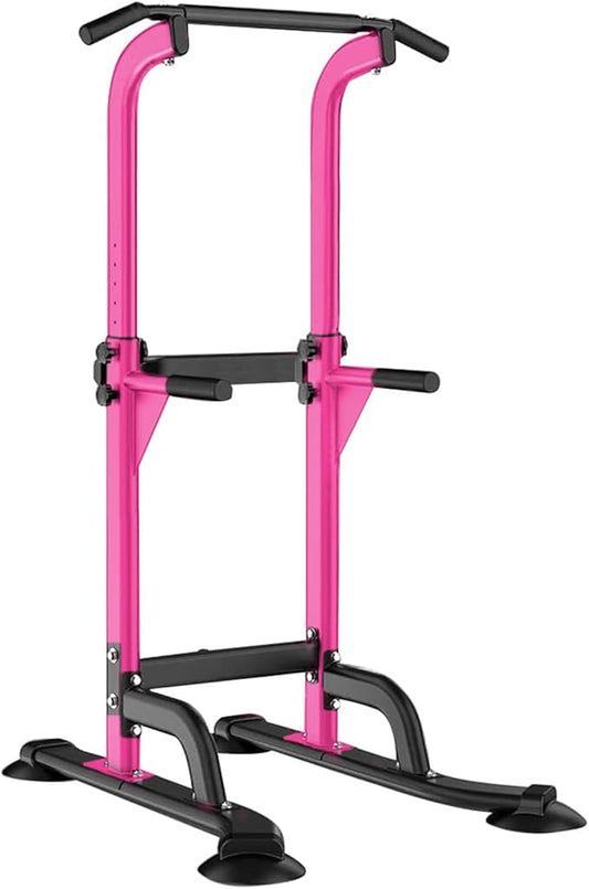 SogesHome Power Tower Pull Up Bar and Dip Station Adjustable Height Dip Stand Multi-Functional Strength Training Fitness Workout Station-StrideForce Fitness