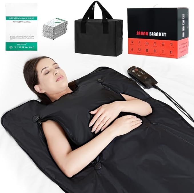 Far Infrared Sauna Blanket: Portable Sauna Blanket for Home Therapy-Infrared Blanket Sauna with 86–176°F Temp Range-StrideForce Fitness
