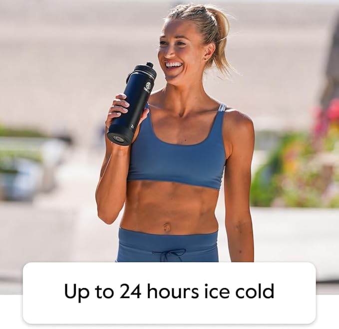 Takeya Actives Water Bottle with Spout Lid - Bottle with Double Stainless Steel Insulation - Dishwasher Safe & BPA-Free - Bottle with Spout Lid & Removable Bumper - 32 oz, Cucumber-StrideForce Fitness