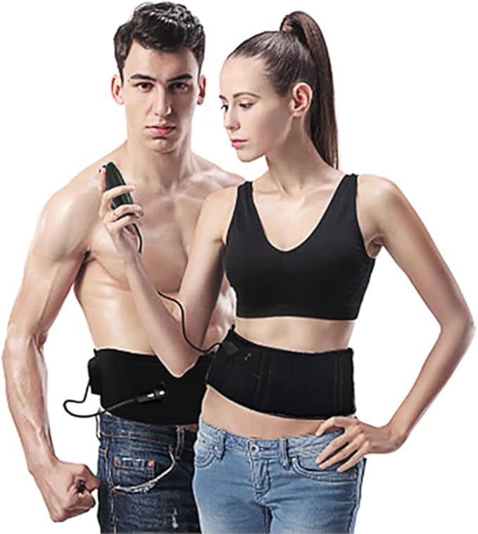 Pro Abdominal Fitness Abs Workout Belt 30''-55'' Black for Man and Woman-StrideForce Fitness
