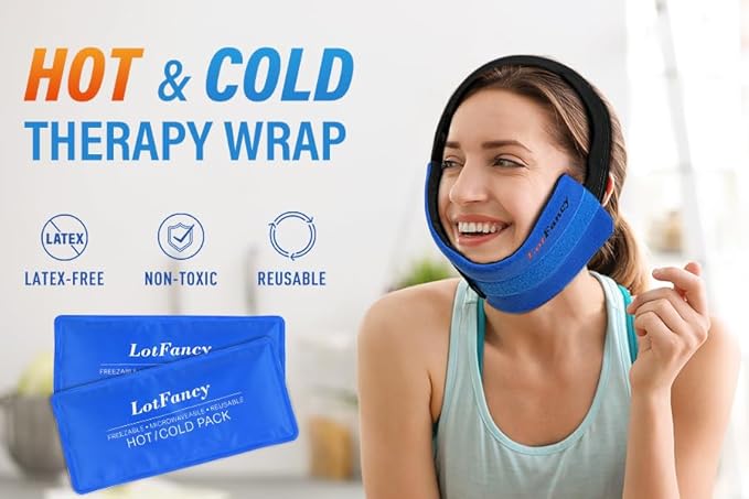 LotFancy Ice Packs for Injuries Reusable, 2 Gel Packs Wrap for Knee Head Neck Ankle Wrist Elbow Foot Legs Back Joint Pain Relief, Hot Cold Therapy for Surgery Recovery, First Aid, FSA HSA Eligible-StrideForce Fitness