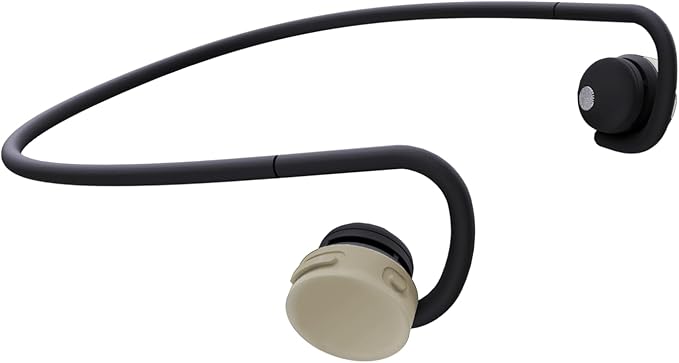 nwm GO Wireless On-Ear Speakers (Open Ear Earphones) Sound Leakage suppressed (PSZ Technology - Bone Conduction Alternative) Designed in Japan | Soil Beige-StrideForce Fitness