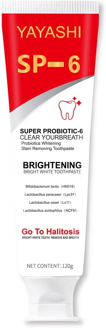 SP-6 Toothpaste, Ultra Whitening, Deep Cleaning and Fresh Breath, Fresh Breath, Stain Removing Toothpaste for Teeth Color Correcting (1Pcs-120g)