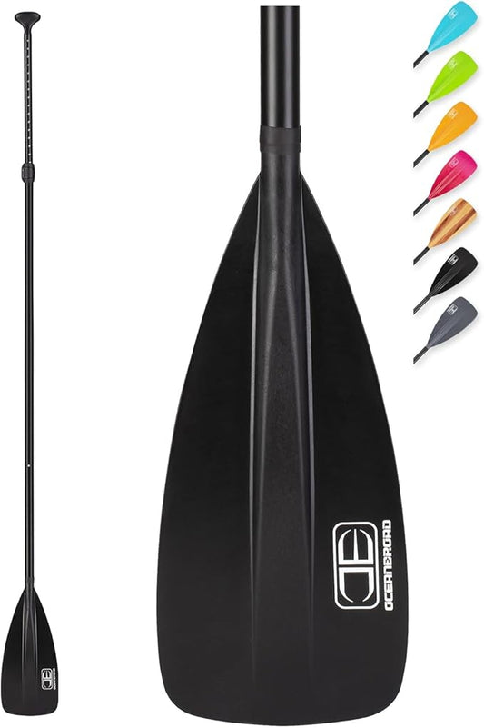 OCEANBROAD SUP Paddle - Adjustable Stand-Up Paddle for Paddleboard Kayak, Adjustable Aluminum Alloy Shaft with Reinforced Nylon Blades-StrideForce Fitness