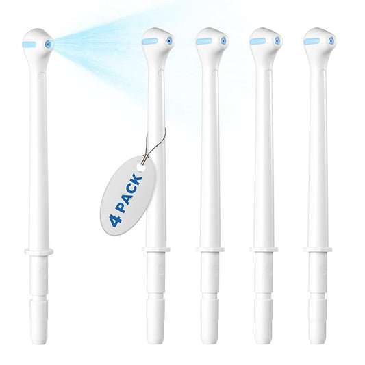 Replacement Heads for Waterpik, Gentle Mist Tech for Sensitive Gums, Replacement Tips for Waterpik Water Flosser, 70° Wide Spray for Efficient Deep Cleaning(4 Mist Tips)