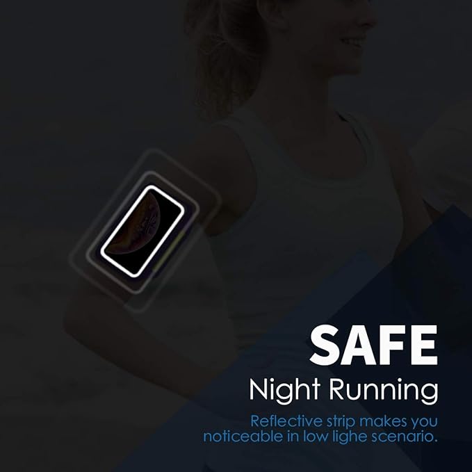 Running Armband with Earphone Bag Cell Phone Armband for iPhone 16 15 Pro 14 Plus 13 11 XR XS, Galaxy S24/S10 Water Resistant Sports Phone Holder Case & Zipper Slot Car Key Holder for 6.7 inch Phone-StrideForce Fitness