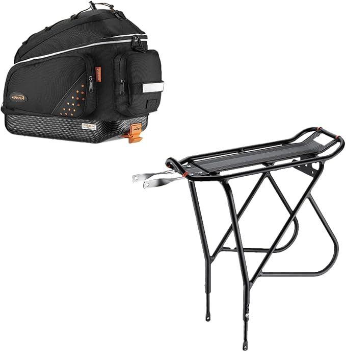 Ibera PakRak Touring Bicycle Seatpost/Disc/Non/Disc Rack and Quick Release Bag-StrideForce Fitness