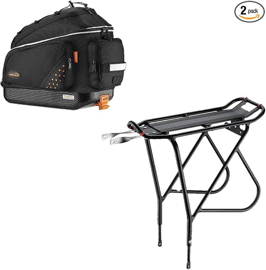 Ibera Parka IB-RA4 Touring Bicycle Carrier and Quick Release Bag (Splashguard Rack+Bag)