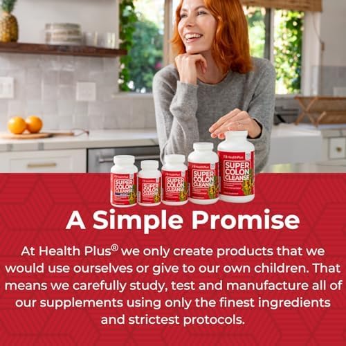 Health Plus Super Colon Cleanse, 12 oz Powder, 68 Servings - Natural Detox, Digestive Constipation Relief, Gentle Gut Cleanse with Psyllium Husk & Senna Leaf-StrideForce Fitness