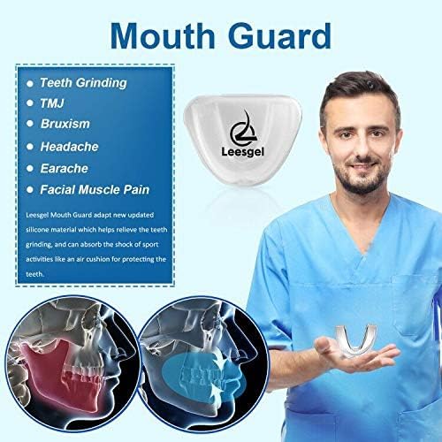 Leesgel Kids Mouth Guard for Grinding Teeth, Teeth Grinding Mouth Guard for Sleep, Kids Moldable Custom Night Bite Guards, Clenching, Bruxism, Sport Athletic, Whitening Tray (4 Pack)