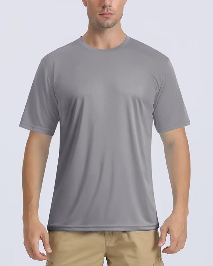 Boladeci Men's Swim Shirt Short Sleeve UPF 50+ Sun Protection SPF UV Moisture Wicking Lightweight Quick Dry Rash Guard-StrideForce Fitness