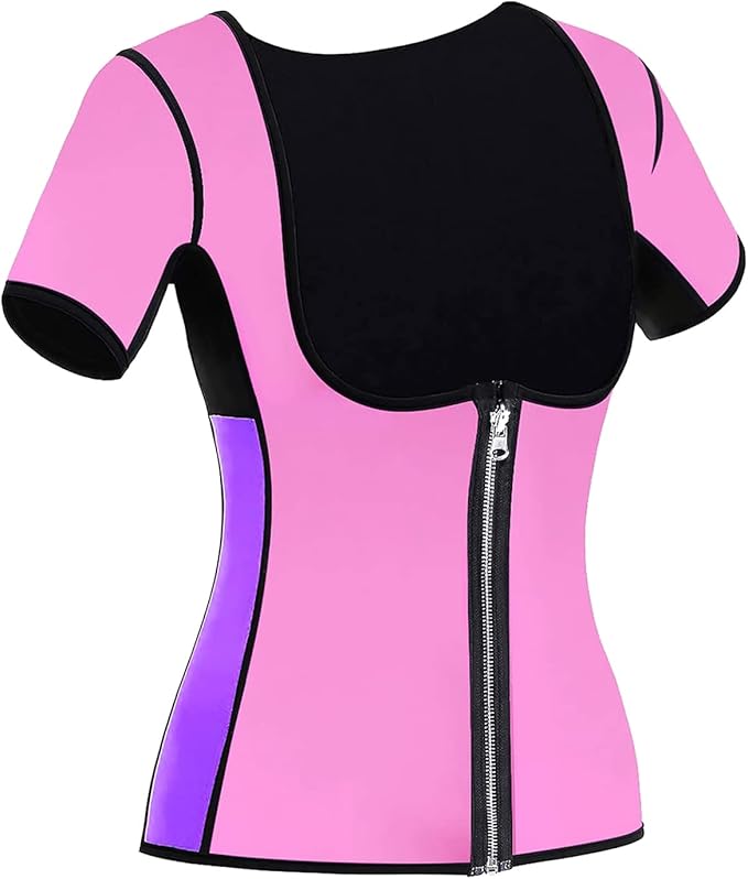 NonEcho Women Sauna Sweat Suit Sleeve Spa Cami Hot Neoprene Slimming Workout Vest Body Shaper Waist Trainer Top-StrideForce Fitness