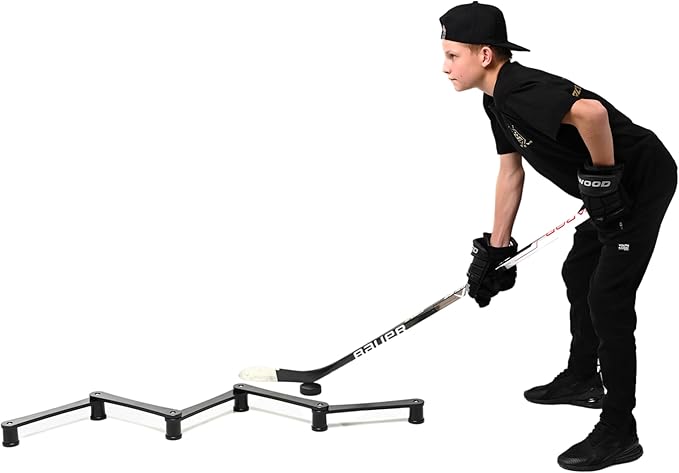 The Snake Trainer - Lightweight Stickhandling Training Tool - Hockey Training Equipment for Puck Control, Reaction Time and Coordination - Portable, Durable and Adjustable-StrideForce Fitness
