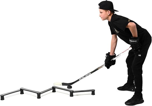 The Snake Trainer - Lightweight Stickhandling Training Tool - Hockey Training Equipment for Puck Control, Reaction Time and Coordination - Portable, Durable and Adjustable-StrideForce Fitness
