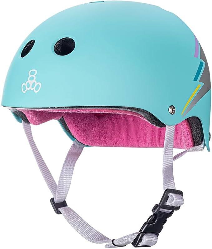 Triple Eight Certified Sweatsaver Helmet for Skateboarding, BMX, Roller Derby, Roller Skating, Inline Skating, Scooter and Bike-StrideForce Fitness