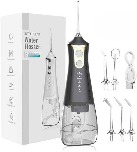 Electric Flosser Water Flosser Portable Dental Flosser Oral Cleaning (L11 Black)