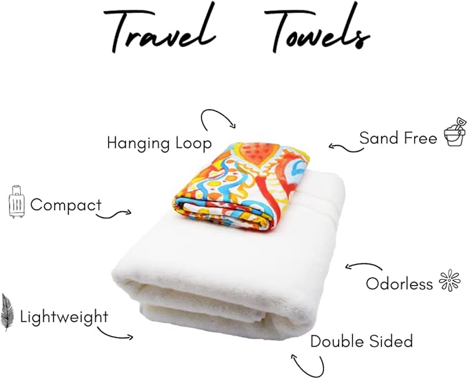 ECCOSOPHY Microfiber Beach Towel - Sand Free Towels are Quick Dry, Light Weight, Super Absorbent - Perfect Pool, Travel, Cruise, Camping Essentials - Oversized Extra Large for Adults 71x35 in-StrideForce Fitness